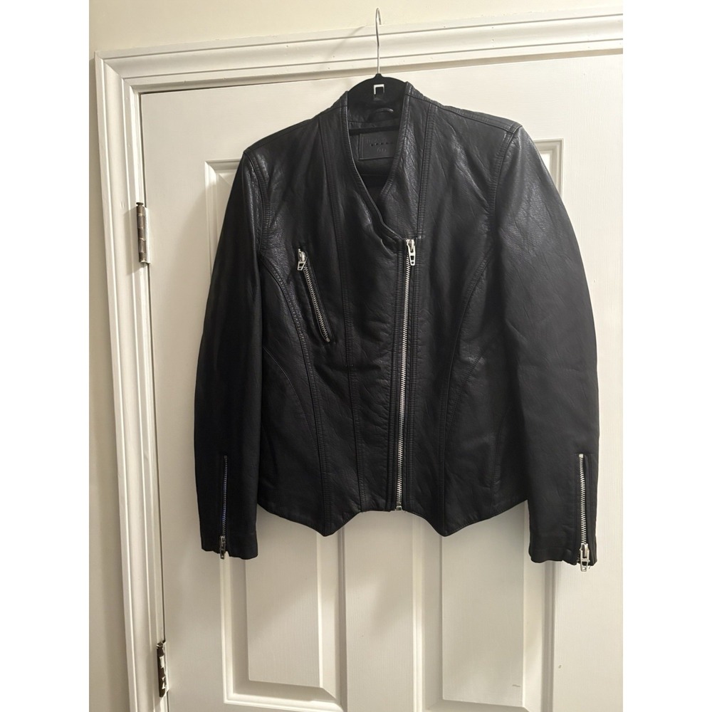 BLANK NYC Black Faux Leather Motorcyle Moto Jacket Women's Medium